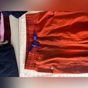 Figs scrub set Rust color Jogger Pants and matching scrub top